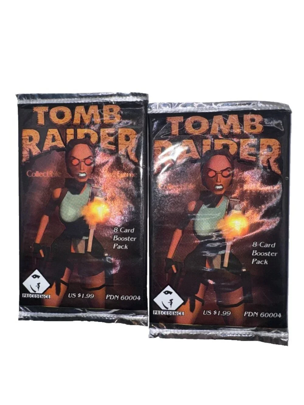 Tomb Raider CCG 1999 Premiere Booster Pack New Sealed Lara Croft EIDOS Lot of 2